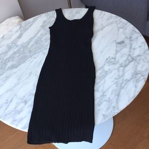 Ribbed knit midi dress